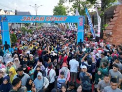 Sambut HUT ke-106 Kota Mojokerto Digelar Jalan Sehat Bersama Mas Pj, Sekaligus Sosialisasi Gempur Rokok Ilegal