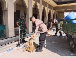 Semarak Hari Bhayangkara ke-78, Tiga Pilar di Krembung Peduli Tempat Ibadah