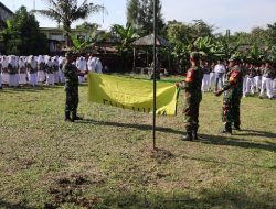 Bela Negara, Babinsa Koramil 0813-09/Sumberrejo Berikan Pelatihan Wasbang Santri Ponpes Darussalam Dungmas