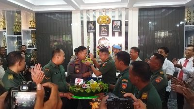 Kodim 0728/Wonogiri Berikan Surprise di HUT Bhayangkara ke-78 untuk Polres Wonogiri