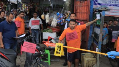 Polda Sumut Gelar Rekonstruksi Pembakaran Rumah Wartawan Sempurna Pasaribu