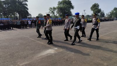 Polres Lampung Utara All Out Amankan Kunker Presiden Jokowi di Lampung Utara