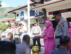 Polres Wonogiri Gelar Upacara Korp Raport Kenaikan Pangkat Anggota