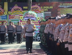 Polres Wonogiri Melaksanakan Apel Gelar Pasukan Operasi Patuh Candi 2024