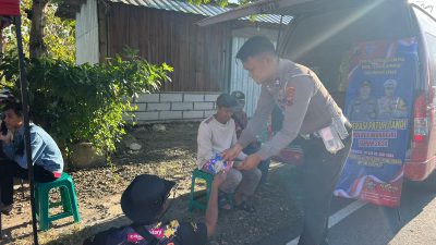 Polres Wonogiri Sosialisasikan Tertib Berlalulintas Saat Car Free Day di Giritontro