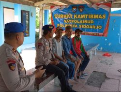 Satpolairud Polresta Sidoarjo Serap Aspirasi Kamtibmas Kawasan Pesisir