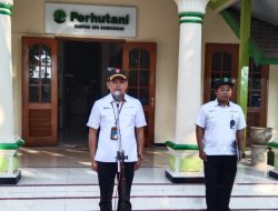 Usai Sertijab dan Pisah Sambut, Administratur Perum Perhutani KPH Bondowoso Pimpin Apel Pagi