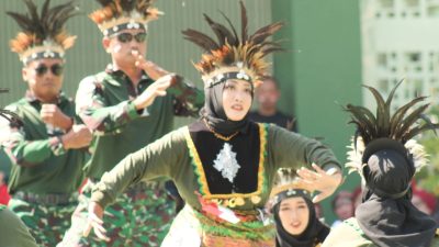 Babinsa dan Persit Koramil Kepohbaru Bojonegoro Juarai Lomba Joget Komando