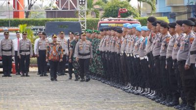 Bersinergi Amankan Pilkada 2024, Polres Wonogiri Apel Gelar Pasukan Ops Mantab Praja 2024