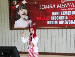 Lomba Menyanyi Anak, Semarakkan Rangkaian HUT RI ke- 79 di Kodim Bojonegoro