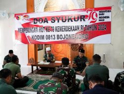 Menyambut Perayaan Hari Kemerdekaan RI ke- 79, Kodim Bojonegoro Gelar Doa Syukur Bersama