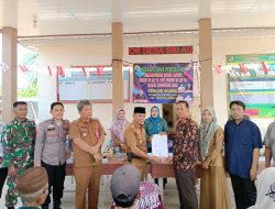 Pemdes Sri Agung Serah Terima Kerjaan Pembangunan Jalan Lapen TA 2024