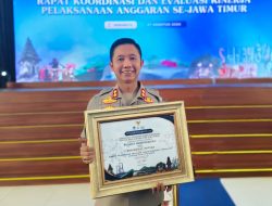Polres Bojonegoro Raih Penghargaan Kinerja Pelaksanaan Anggaran Terbaik