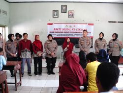 Polwan Polresta Sidoarjo Gelar Baksos dan Sosialisasi Bahaya Kenakalan Remaja