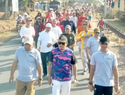 Ramaikan HUT RI Ke-79 , Kecamatan Sungkai Utara Gelar Jalan Sehat Bertabur Doorpize