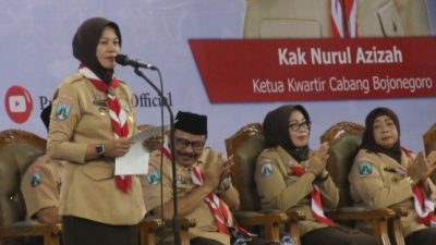 Apel Besar Hari Pramuka ke- 63, Ketua Kwarcab Bojonegoro : Pramuka Membentuk Jiwa Pancasilais