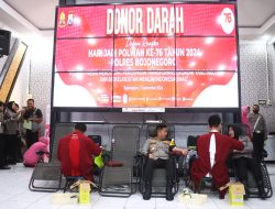 Polwan Polres Bojonegoro Gelar Donor Darah Peringati Hari Jadi Polwan ke-76