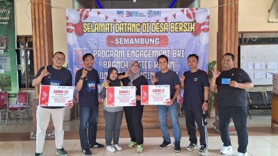 Semarak HUT RI Ke-79, BRI Unit Simoangin-Angin Gelar Lomba Bersih Desa di Semambung