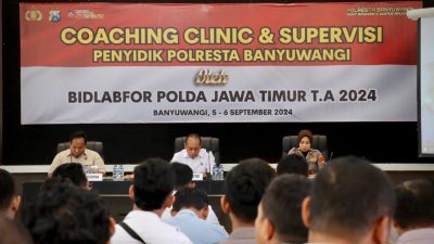 Tingkatkan Kualitas Pelayanan, Polresta Banyuwangi Gelar Coaching Clinic