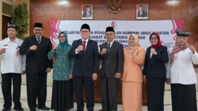 Joko Lukito Resmi Dilantik Pj Bupati Adriyanto Jabat Pj Sekda Bojonegoro