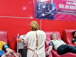 Memperingati Hari Jadi Humas Polri ke-73, Humas Polresta Sidoarjo Gelar Donor Darah dan Bakti Kesehatan