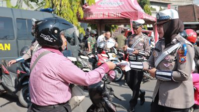 Ops Zebra Semeru 2024 Polres Jember Bersama Forkopimda Sosialisasikan Keselamatan Berlalu Lintas