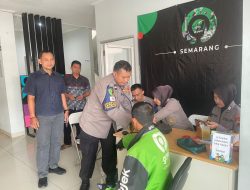Peduli Kesehatan Pengendara, Polda Jateng Beri Pemeriksaan Gratis bagi Driver Ojek
