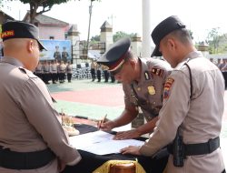 Polres Wonogiri Laksanakan Serah Terimakan Jabatan Kapolsek Grirtontro