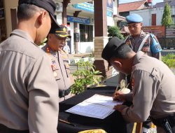 Polres Wonogiri Upacara Penyerahan Jabatan Kapolsek dan Kenaikan Pangkat ASN