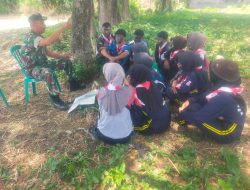 Saka Wira Kartika Pangkalan Koramil 12 Kasiman Sukses Gelar Pelantikan Anggota Baru