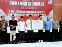 Deklarasi Damai Pilkada Serentak 2024 di Kabupaten Sidoarjo