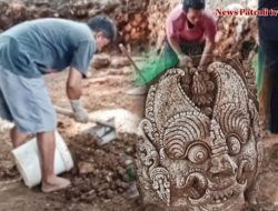 Ekskavasi Candi Kesiman Temukan Kepala Kala Besar