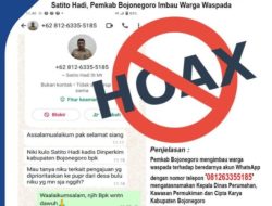 Hoax, WA Palsu Mengatasnamakan Kepala Dinas PKP Cipta Karya Bojonegoro