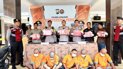 Polres Lumajang Berhasil Ungkap Peredaran Narkoba dan Ladang Ganja, 5 Tersangka Diamankan