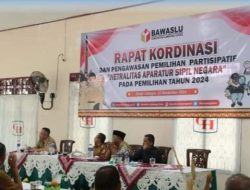 Bawaslu Lampura Gelar Rapat Koordinasi Pengawasan Pemilihan Partisipatif 2024, Netralitas Aparatur Sipil Negara