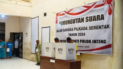 Pastikan Hak Politik Terpenuhi, 63 Tahanan Polda Jateng Ikuti Pencoblosan Pilkada 2024