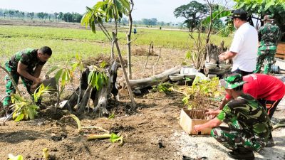 Pembinaan Lingkungan Hidup, Kodim Bojonegoro dan Masyarakat Tanam Ribuan Bibit Pohon Penghijauan