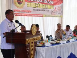 Pj. Bupati Lampura Buka Acara Sosialisasi Satgas Saber Pungli di Kecamatan Sungkai Selatan