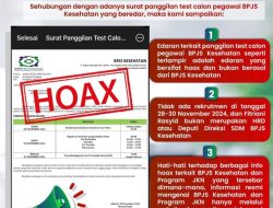 Waspada Penipuan Surat Palsu Rekrutmen, BPJS Kesehatan Cabang Sidoarjo Tegaskan Hoaks!