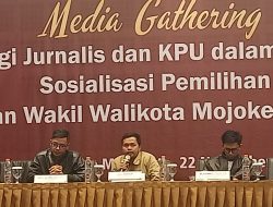 KPU Kota Mojokerto Gelar Media Gathering, Sosialisasikan Pemilihan Walikota dan Wakil Walikota 2024