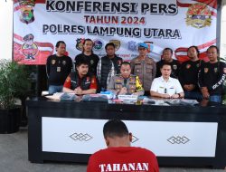Gerak Cepat, Polres Lampung Utara Amankan Pelaku Pembakaran Gudang ATK Kantor Pajak Kotabumi
