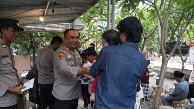 HUT Logistik Polri ke-77, Polresta Sidoarjo Beri Santunan Anak Yatim dan Baksos