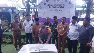 Kapolsek Bojonegoro Kota Hadiri Deklarasi Damai Natal dan Tahun Baru 2025, Ajak Masyarakat Jaga Kerukunan