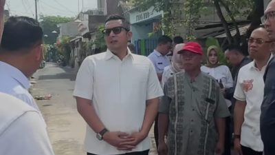 Antisipasi Banjir, Mas Pj. Didampingi Kadis PUPR Perakim Kota Mojokerto Lakukan Sidak di Balongrawe