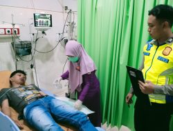 Polisi Olah TKP Lakalantas 2 Motor Adu Banteng di Selogiri