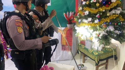 Polres Bojonegoro Lakukan Sterilisasi Gereja Jelang Ibadah Natal 2024