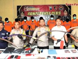 12 Pelaku Pengeroyokan Bersenjata Tajam Berhasil Diringkus Polisi