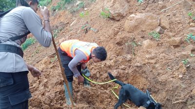 Polda Jateng Terjunkan Unit K9 Cari Korban Longsor di Pekalongan, Temukan 21 Jenazah Di Antaranya Seorang Bayi