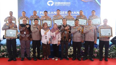 Polres Wonogiri Raih Penghargaan Dari Ombudsman RI