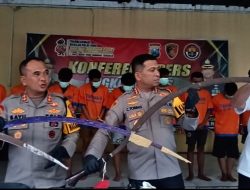 Polresta Sidoarjo Amankan 12 Pemuda Pelaku Pengeroyokan dan Kepemilikan Senjata Tajam